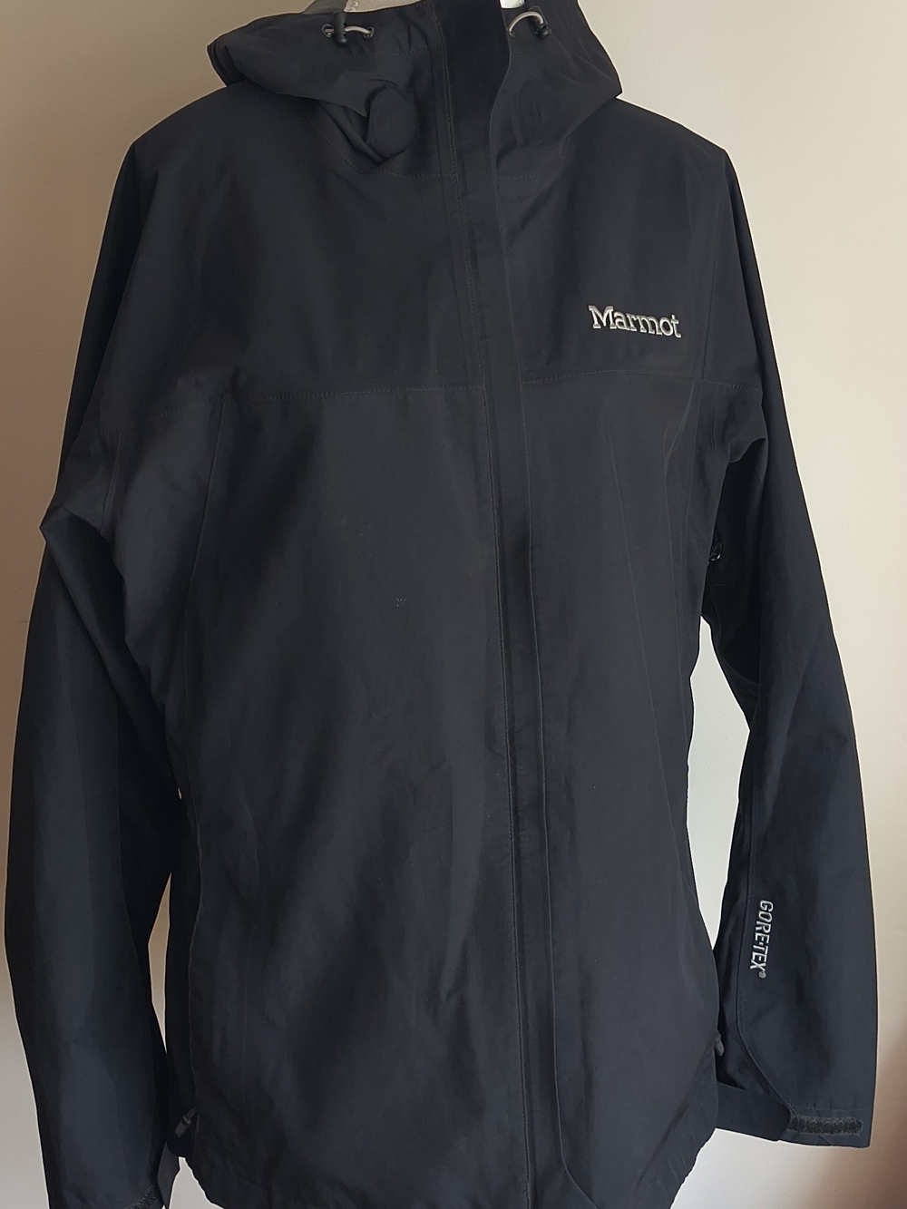 Marmot Black Gore‑Tex Jacket Label Detail Waterproof Women's Large